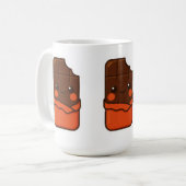 キュートかわいいチョコレートバー コーヒーマグカップ (正面左)