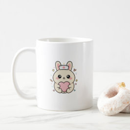 キュートかわいいナースバニーマグ – パステルメディカル コーヒーマグカップ
