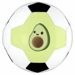 キュートかわいいベビーアボカドスケッチ サッカーボール