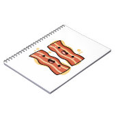 キュートかわいいベーコンストリップ ノートブック (左側)
