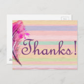 キュートかわいらしありがとう ポストカード (正面/裏面)