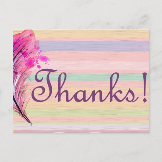 キュートかわいらしありがとう ポストカード (正面)