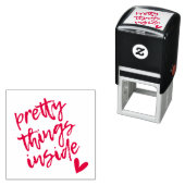 キュートかわいらしなスクリプトギフトラッピングの内側のもの セルフインキングスタンプ (インサイチュ)