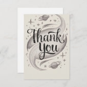 キュートかわいらし星空 サンキューカード (正面/裏面)