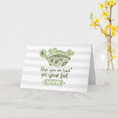 キュートが早く元気になるあなたは足に戻る カード (黄色い花)