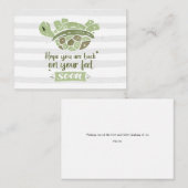 キュートが早く元気になるあなたは足に戻る ノートカード (正面/裏面)