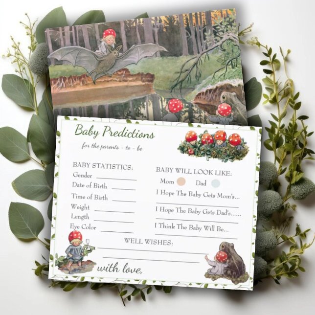 キュートきのこのウッドランド赤ちゃんシャワー予測ゲーム (クリエイターアップロード済み)