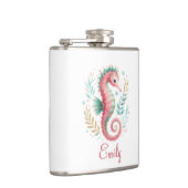 キュートきらびやかなシーホースカスタムモノグラム フラスク (右)