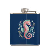 キュートきらびやかなシーホースカスタムモノグラム フラスク (裏面)