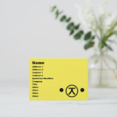 キュートくまベアカオモジエモティコン日本の文字アート 名刺 (スタンド正面)