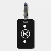 キュートくまベアカオモジエモティ日本のコン文字アート ラゲッジタグ (裏面縦)