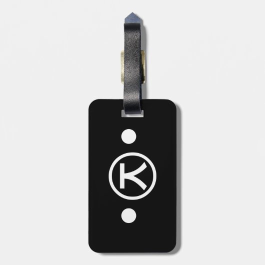 キュートくまベアカオモジエモティ日本のコン文字アート ラゲッジタグ (裏面縦)