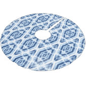 キュートしぼりクリスマス日本の絞り染め ブラッシュドポリエステルツリースカート (アングル)