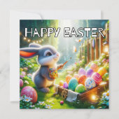 キュートすごいイースターバニーウサギ シーズンカード (正面)