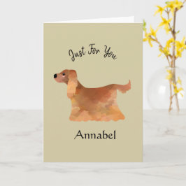 キュートすごいコッカーパーソナライズされたスパニエル犬 カード