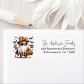 キュートすごいハロウィーン幽霊カボチャ差出人住所 ラベル (インサイチュ)