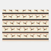 キュートすごいビーグルニュートラルカラー愛犬家 ラッピングペーパーシート (正面2)