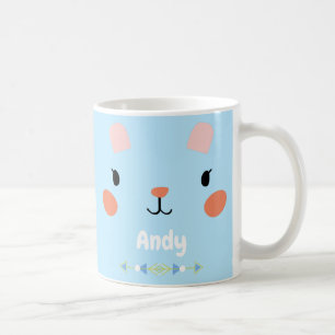 キュートすごいピンクバニー顔 コーヒーマグカップ