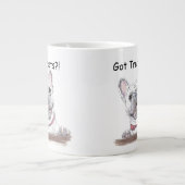 キュートすごいブフランスのルドッグ |トリッ得ト ジャンボコーヒーマグカップ (正面)