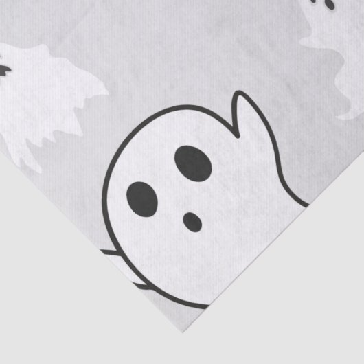 キュートすごいホワイト幽霊ライトグレーハロウィーン 薄葉紙 (詳細)