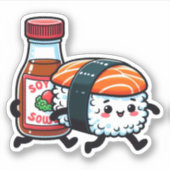 キュートすしアートのビニール貼り シール (正面)