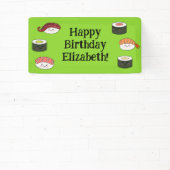 キュートすしキッズ1歳の誕生日パーティー 横断幕 (インサイチュ)