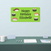 キュートすしキッズ1歳の誕生日パーティー 横断幕 (トレードショー)