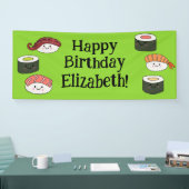 キュートすしキッズ1歳の誕生日パーティー 横断幕 (トレードショー)