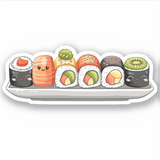 キュートすしビニールのシール シール (正面)