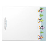 キュートすてきジャンピングペンギンノベルティパーソナライズされた ノートパッド (正面)