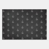 キュートそれを雪黒陽気クリスマス引用文ギフト ラッピングペーパーシート (正面2)