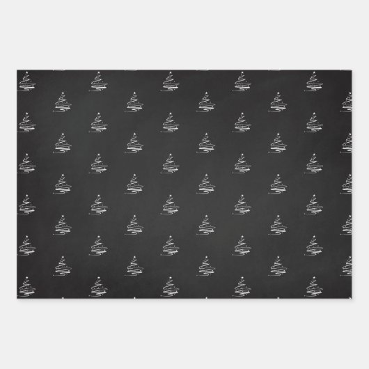 キュートそれを雪黒陽気クリスマス引用文ギフト ラッピングペーパーシート (正面2)