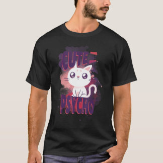 キュートだけどサイコパスな私の猫 女性用 Tシャツ