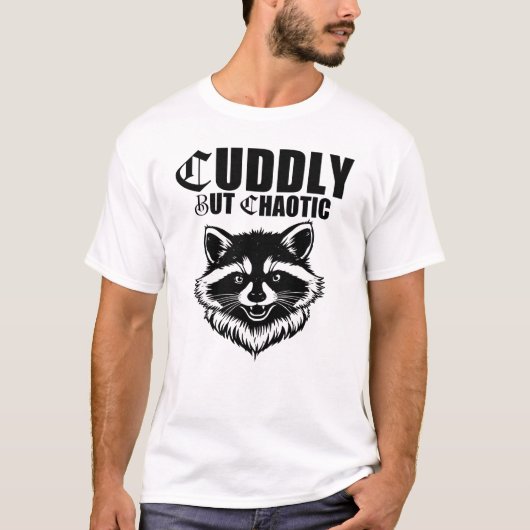 キュートだけどワイルド ゴシックタヌキ Tシャツ (正面)