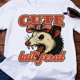 キュートだけど野生のポッサム: ヴィンテージ サルカスティック ユーモア Tシャツ
