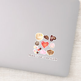 キュートでおしゃれなカラフルチョコレートキャンディハート シール