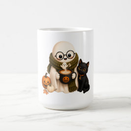 キュートでおしゃれなハロウィーンの幽霊のマグカップ コーヒーマグカップ
