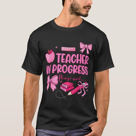 キュートでおしゃれな将来の女性教師 Tシャツ (正面)