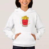 キュートでかわいいフレンチフライ "サイコーにカリカリでいて" キッズTシャツ (正面)