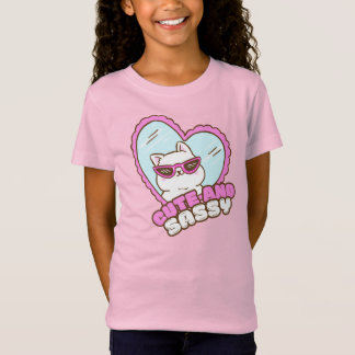 キュートでちょっとサルカス | かわいい猫のサルカス ピンク Tシャツ