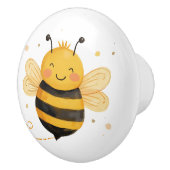 キュートでまんまるなハチ「Bee Happy」 セラミックノブ (右)