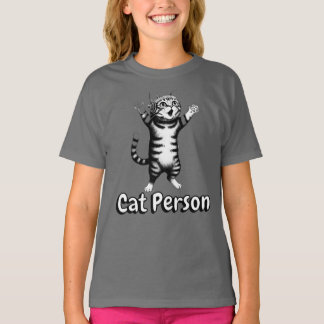 キュートでウィスキーな縞模様のトラ猫好きのためのグレーTシャツ Tシャツ