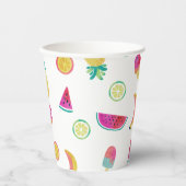 キュートでカラフルなフルーツ トゥオッティ フルッティ 2歳の誕生日 紙コップ (正面)