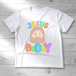 キュートでカラフルなモダンなイエス・バディ・キリスト教  ベビーTシャツ
