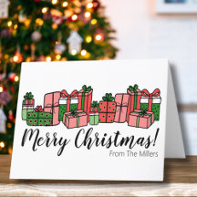 キュートでカラフルな手書き風スクリプト メリークリスマス