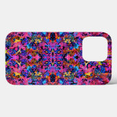 キュートでカラフルな抽象的な花の模様 Case-Mate iPhoneケース (裏面 (横))