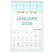 キュートでカラフルな2026年カレンダー カレンダー (1月 2027)