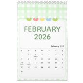キュートでカラフルな2026年カレンダー カレンダー (2月 2027)