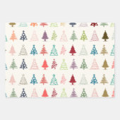 キュートでカラフルクリスマスの雰囲気 ラッピングペーパーシート (正面2)