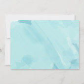 キュートでクールなトロピカル フラミンゴ プールパーティー 誕生日 招待状 (裏面)